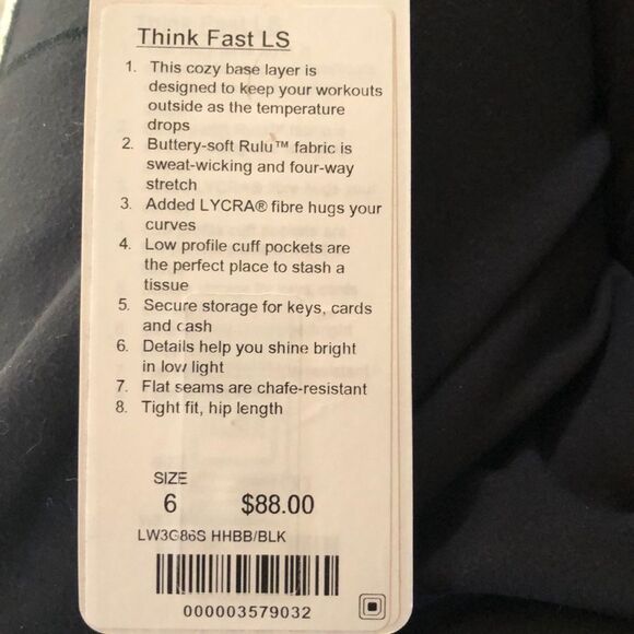 Lululemon athletica think fast Gray Long Sleeve Top - Picture 5 of 5